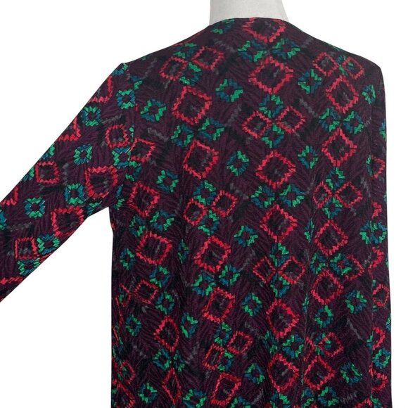 Lularoe Womens Sarah Long Duster Size Small Geometric Cardigan Front Pockets - Picture 6 of 9